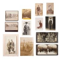 [MILITARIA]. 60+ cabinet cards and CDVs of American military subjects.