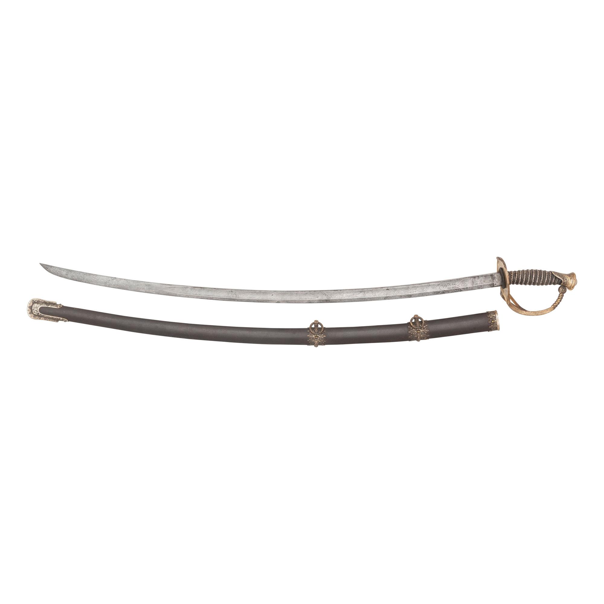Caldwell Retailed Silver Gripped Model 1840 Cavalry Officers Presentation Sword to Col. (General) Hiram Berry - 4th Maine Vols. KIA at Chancellorsville with (2) CDVs and a Commemorative Coin