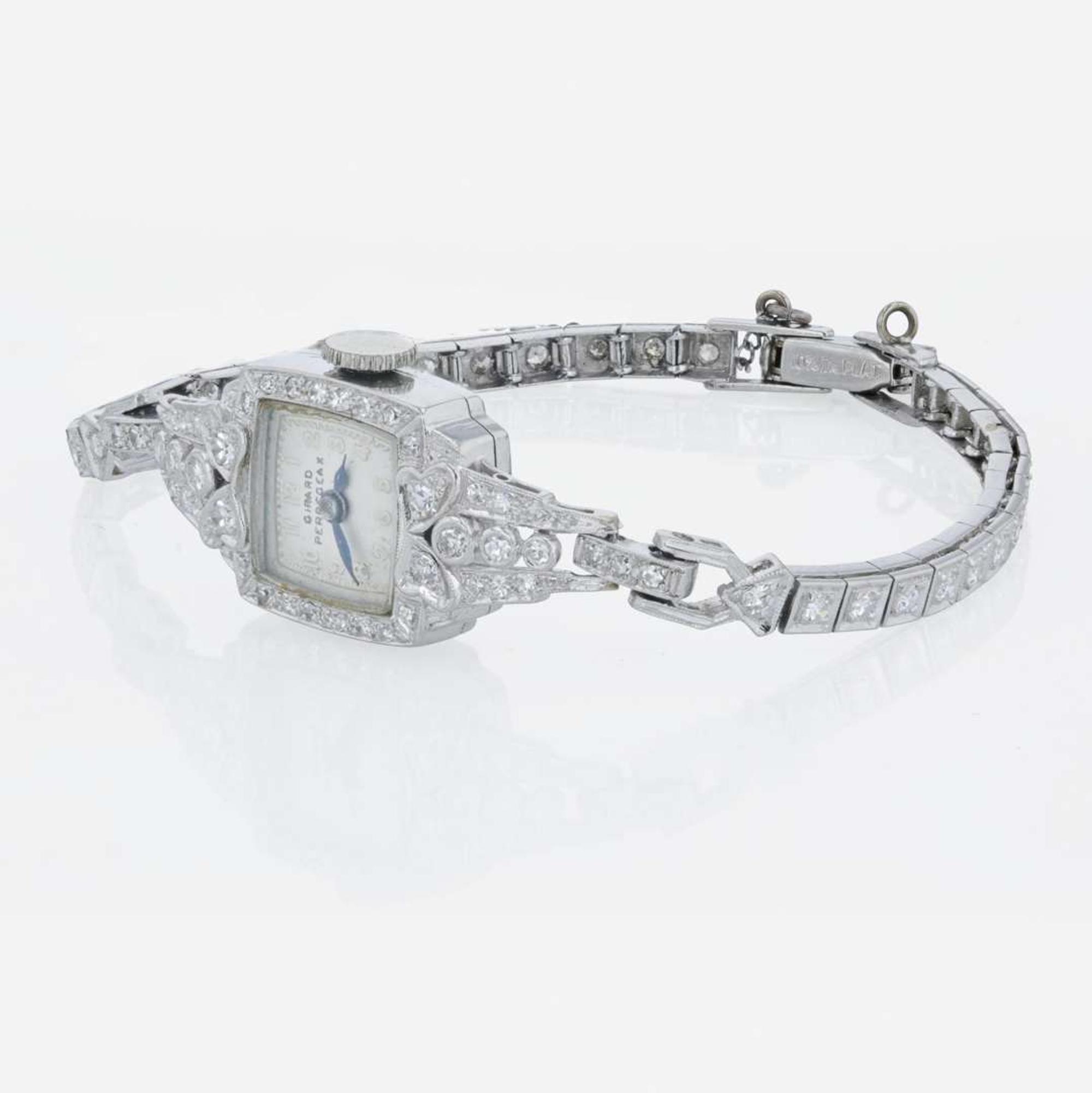 A Girard-Perregaux Platinum and Diamond Watch