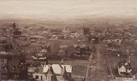 A group of four photographs (8098. Panorama of Denver; Untitled (roof tops of a town; Untitled (mining town); Georgetown)