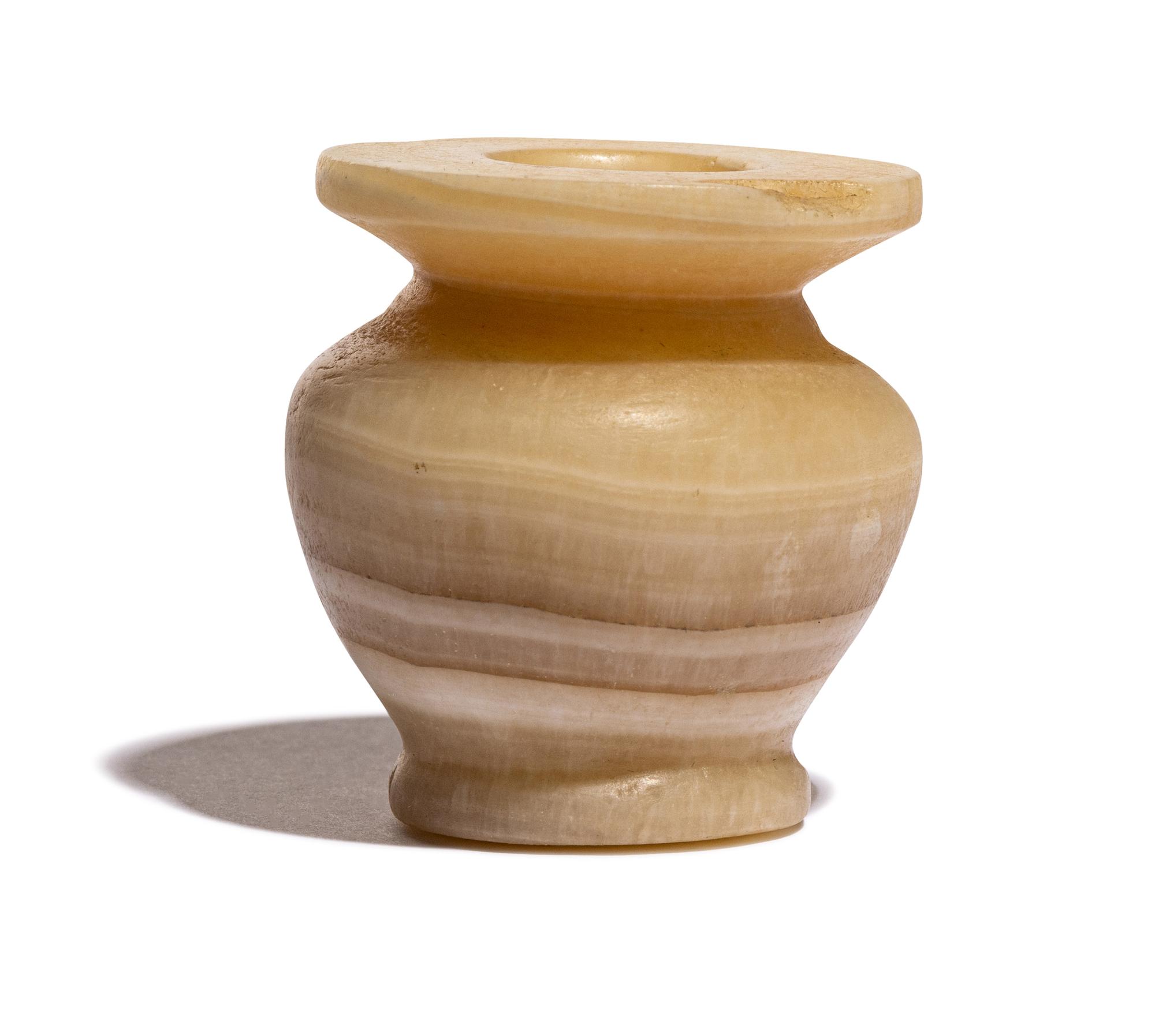 An Egyptian Alabaster Kohl Pot