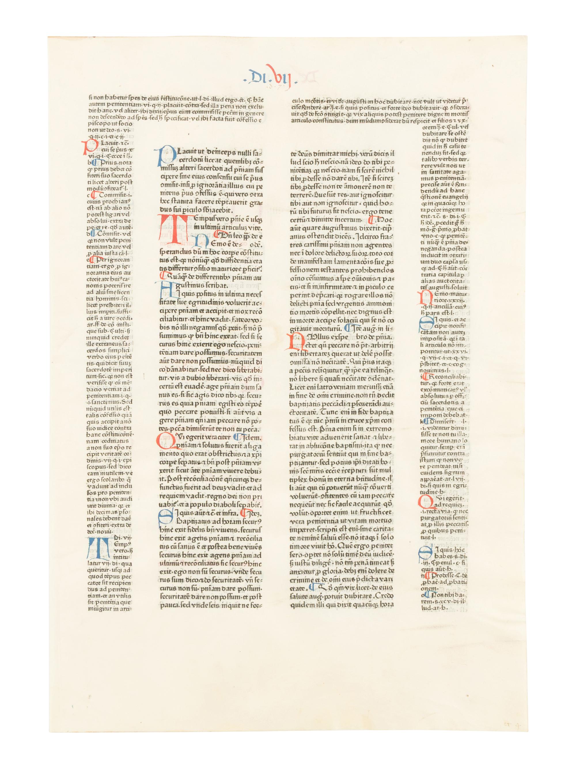 [LEAF BOOK - PETER SCHOEFFER]. Two Essays on the Decretum of Gratian...Together with an Original Leaf Printed on Vellum by Peter Schoeffer at Mainz in 1472. Los Angeles and San Francisco: The Plantin Press for Zeitlin & Ver Brugge; and Bernard M. Rosenthal, 1971.