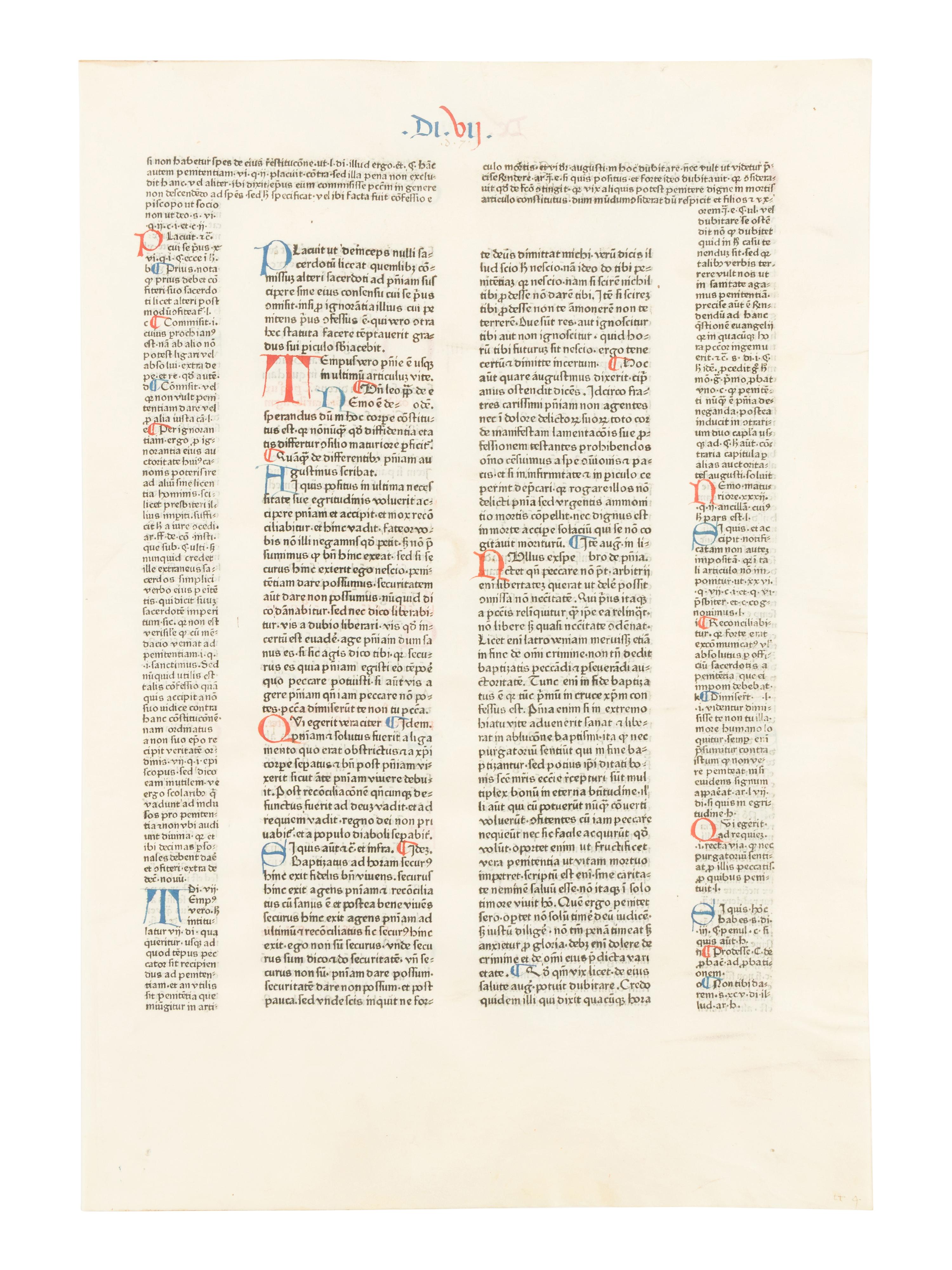 [LEAF BOOK - PETER SCHOEFFER]. Two Essays on the Decretum of Gratian...Together with an Original Leaf Printed on Vellum by Peter Schoeffer at Mainz in 1472. Los Angeles and San Francisco: The Plantin Press for Zeitlin & Ver Brugge; and Bernard M. Rosenthal, 1971.