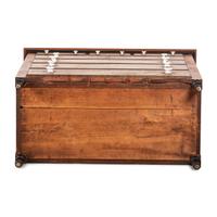 A Mennonite Red Wash, Black and Parcel Gilt Painted, Stencil Decorated Poplar Chest of Drawers
