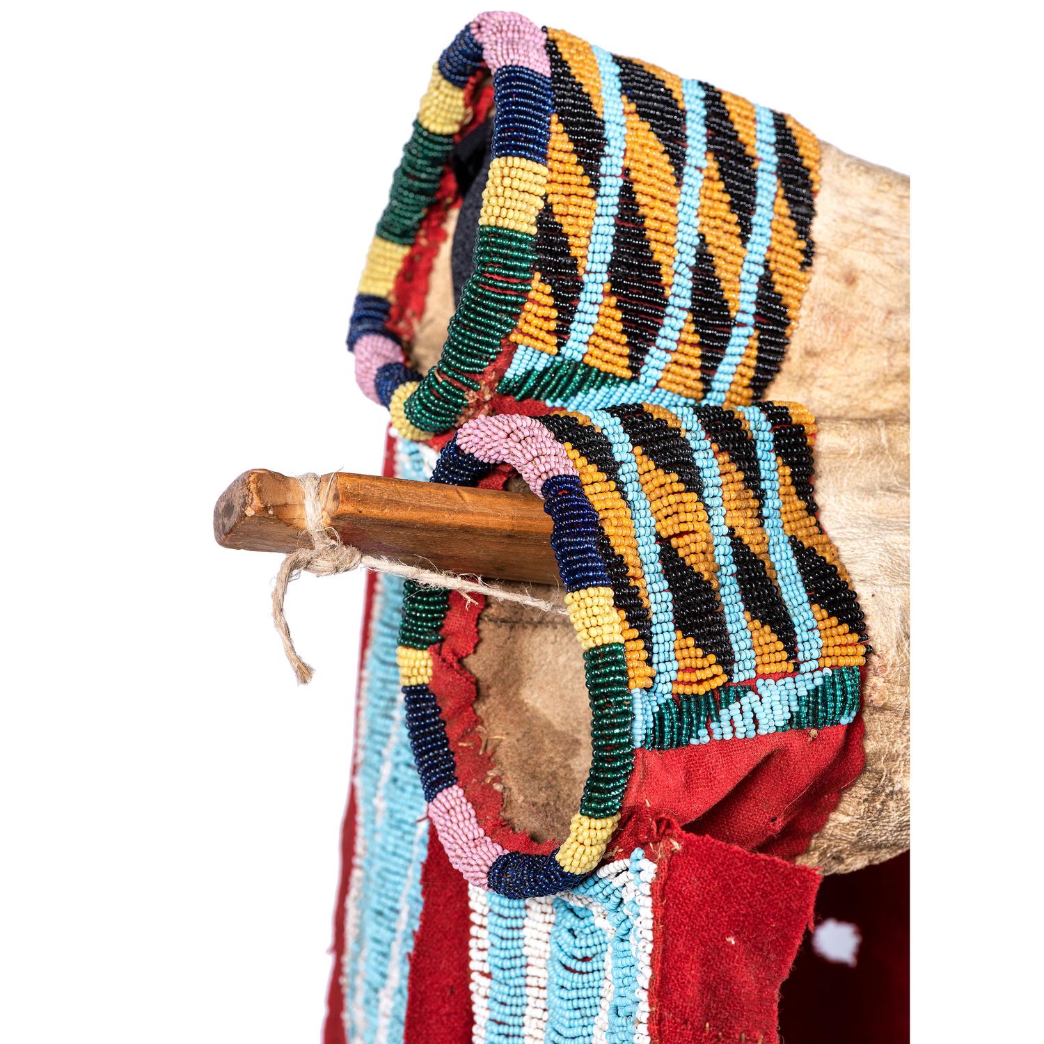 Ute Beaded Mountain Lion Hide Bowcase and Quiver