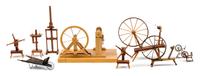 Ten Utilitarian Models and Articles Height of tallest 5 5/8 inches. — Various Makers