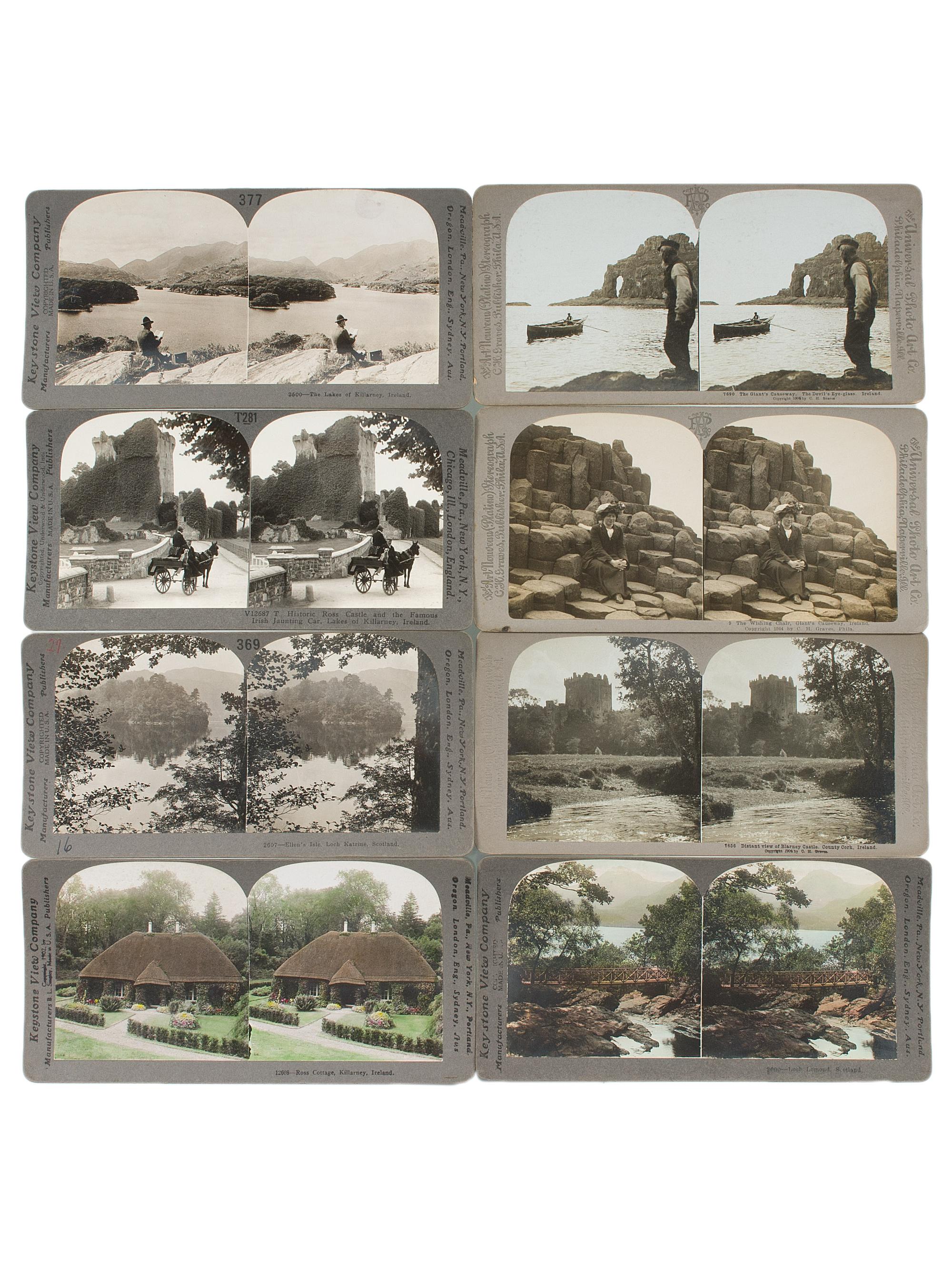 [EARLY PHOTOGRAPHY]. Collection 52 stereoviews dating from the 19th-20th century, highlighted by H.A. Doerr Stereoview of the Alamo.