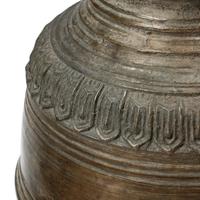 A Large Southeast Asian Patinated Bronze Bell