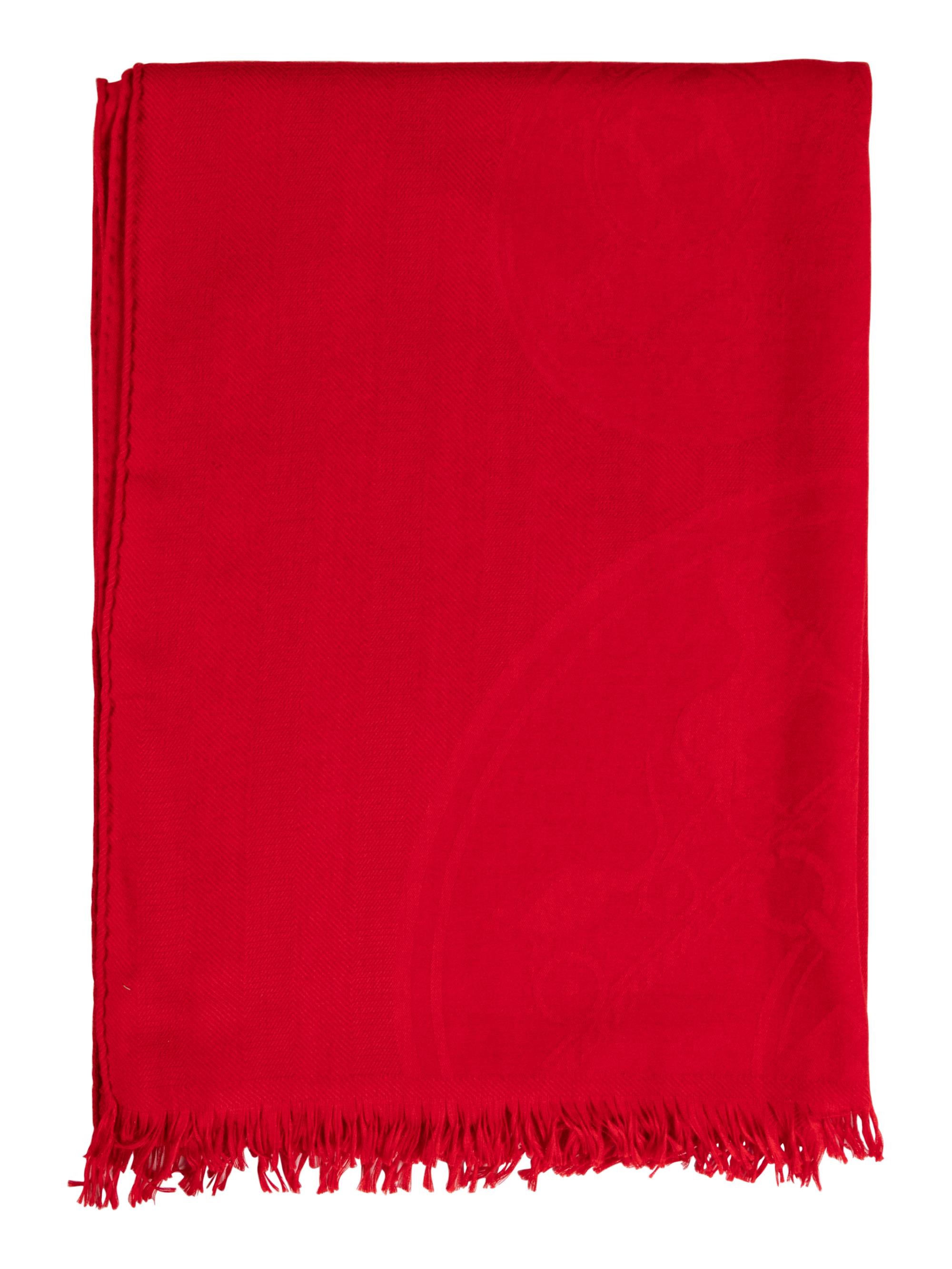 Hermès Red Cashmere Scarf