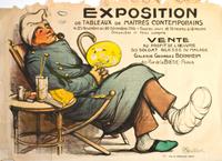 (WWI POSTERS) POULBOT, FRANCISQUE. Two WWI propaganda posters, including Pour le dernier quart d'heure... aidez moi! By SEM.