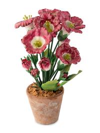 A Group of Tole and Porcelain Models of Flowers