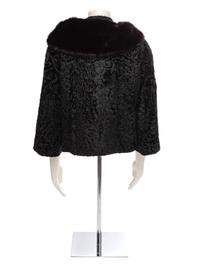 Neusteters Lambswool with Mink Collar Coat, 1960-80s