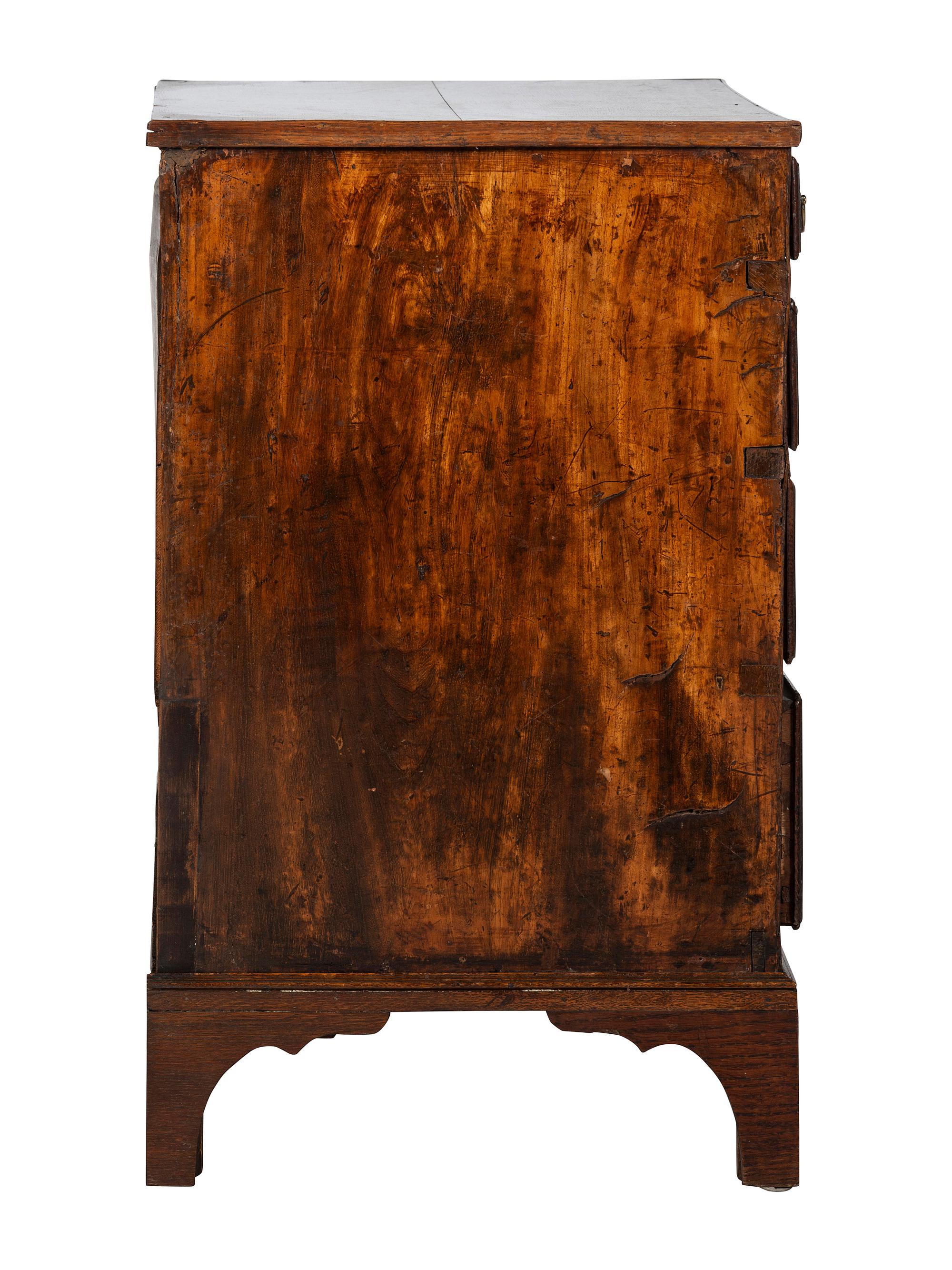 A Mahogany and Oak Chest of Drawers