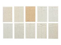 [AUTOGRAPHS]. SPRAGUE, Dr. William Buell (1795-1876). Group of 17 ALsS, 1849-1865.
