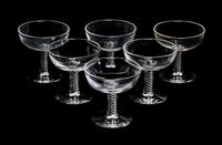 A Set of Twenty Steuben Glass Sherbets, Height 4 inches.