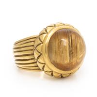 Elizabeth Rand, Yellow Gold and Rutilated Quartz Ring