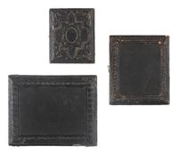 [EARLY PHOTOGRAPHY]. 3 cased images, incl. quarter plate tintype of a young man with several women.