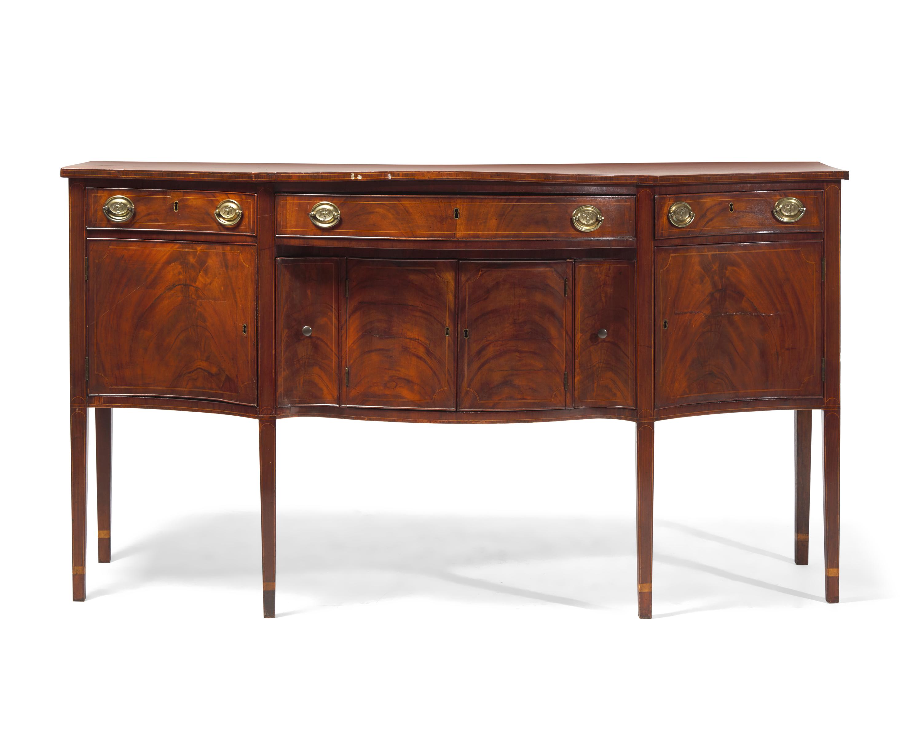 A Federal Inlaid Mahogany Sideboard