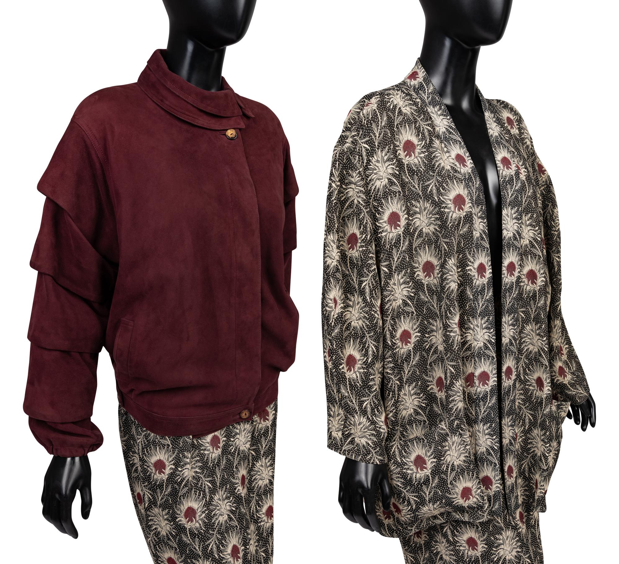 Three Designer Items: Krizia Ensemble, Loewe Coat, 1980s