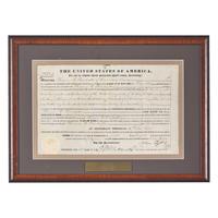 [Presidential] Tyler, John. Partially-Printed Document, signed
