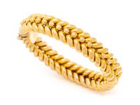 YELLOW GOLD BANGLE BRACELET