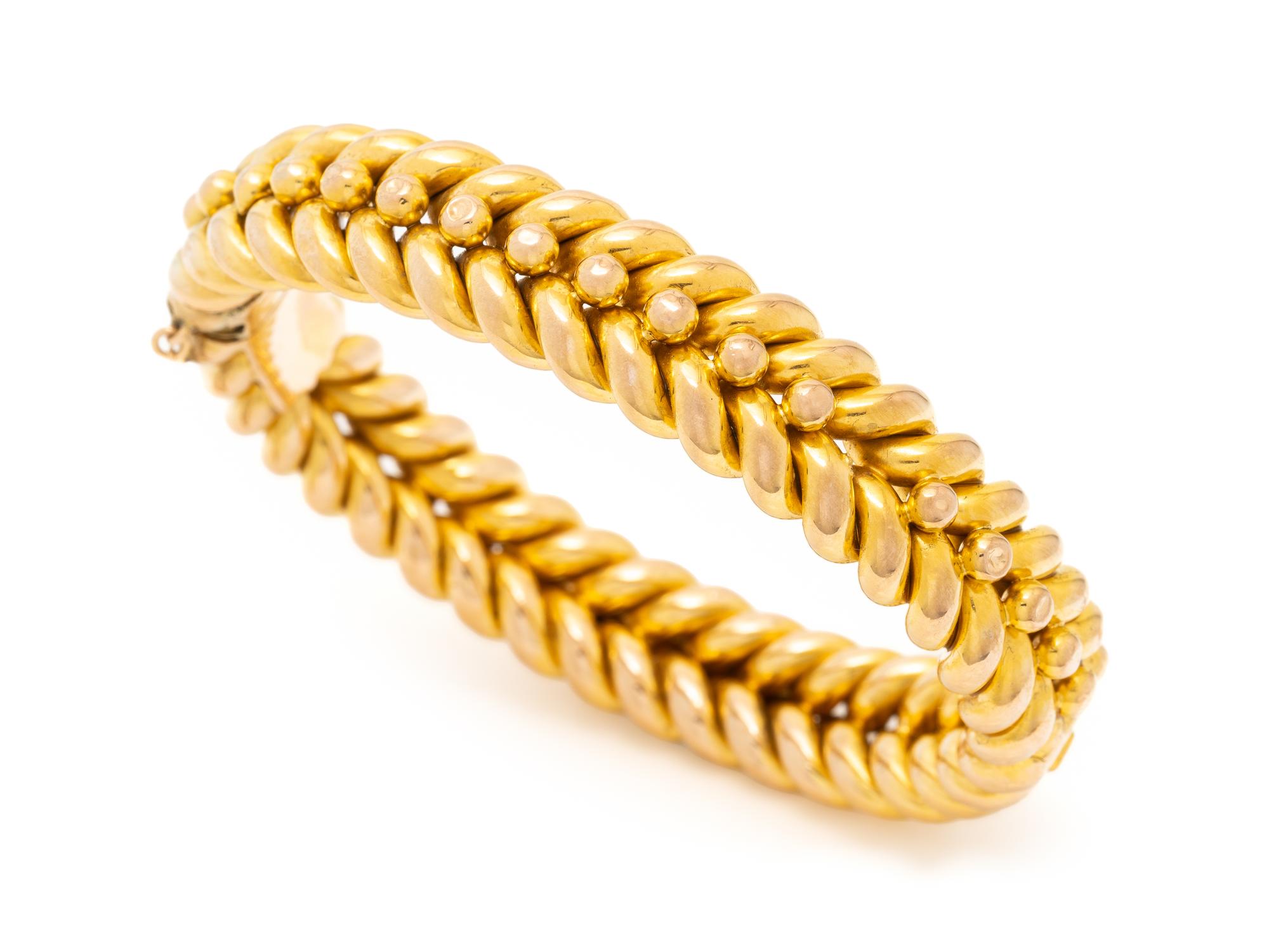 YELLOW GOLD BANGLE BRACELET