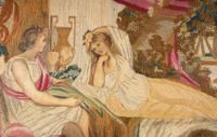 A Pair of Continental Needlework and Silk Pictures