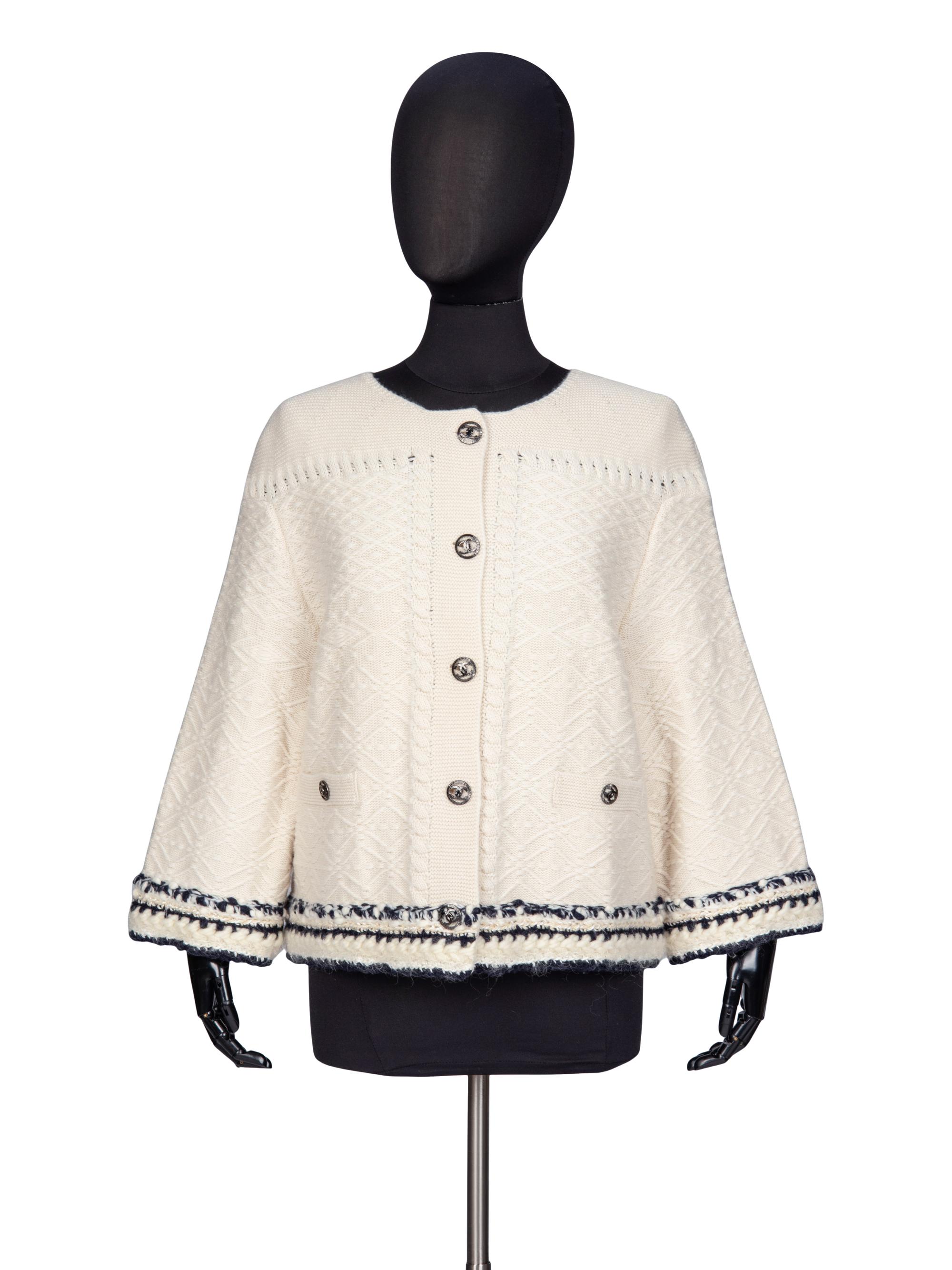 Chanel, Cable-Knit Cashmere Cardigan