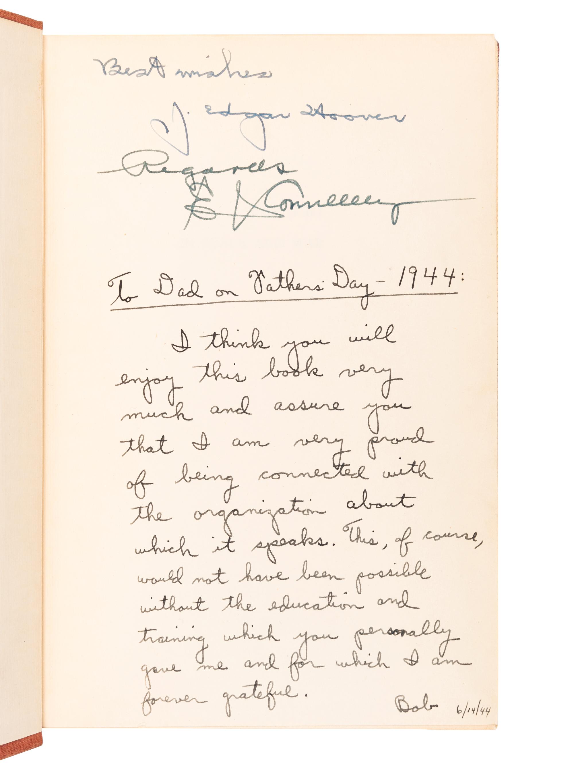 [HOOVER, J. Edgar (1895-1972)]. COLLINS, Frederick L. The FBI in Peace and War. New York: G.P. Putnam's Sons, 1943.