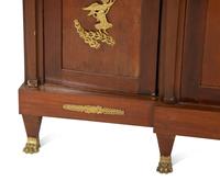 An Empire Style Gilt Metal Mounted Mahogany Bibliothèque