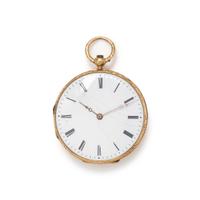 YELLOW GOLD OPEN FACE POCKET WATCH