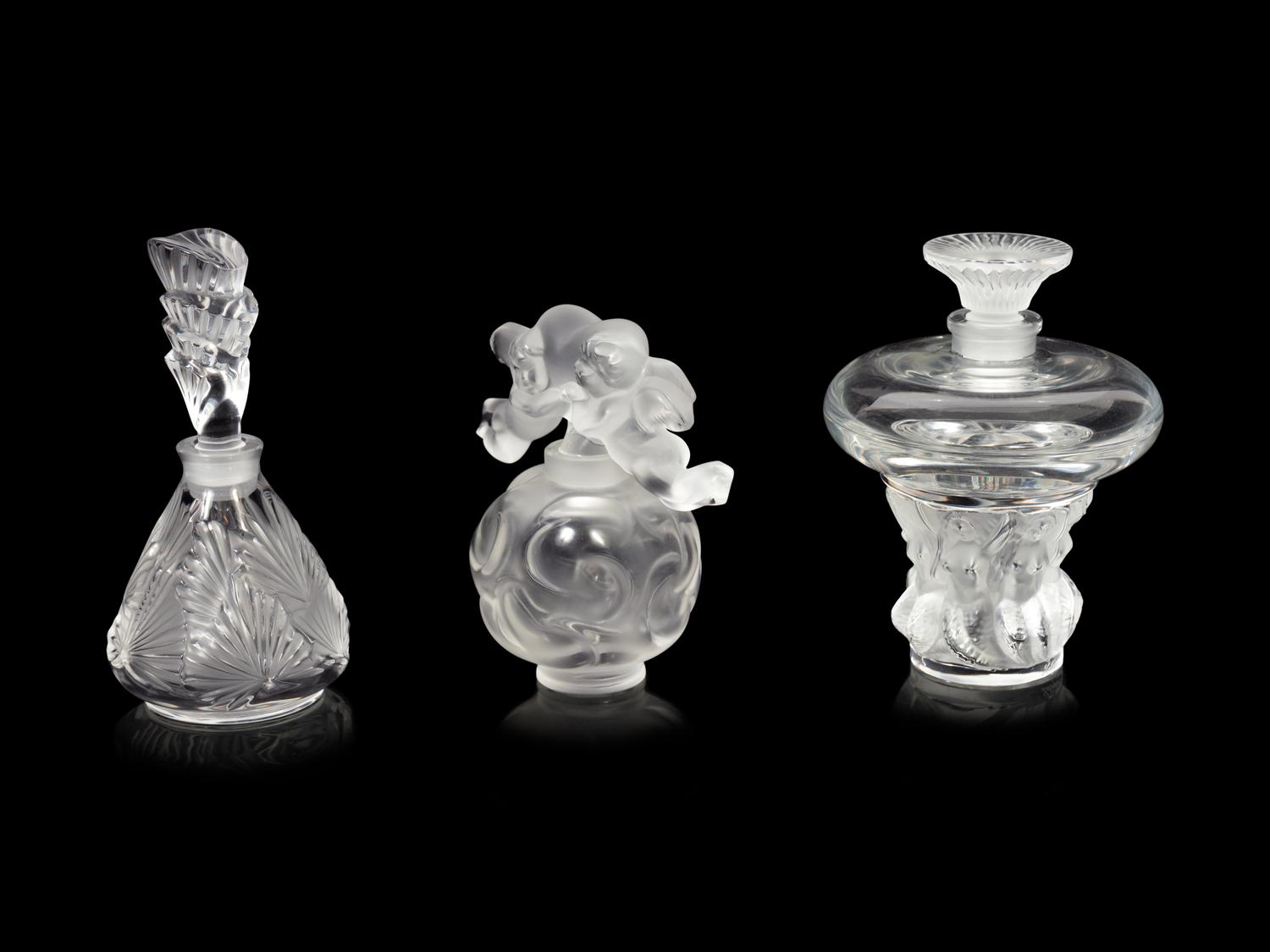 Three Lalique Perfume Bottles