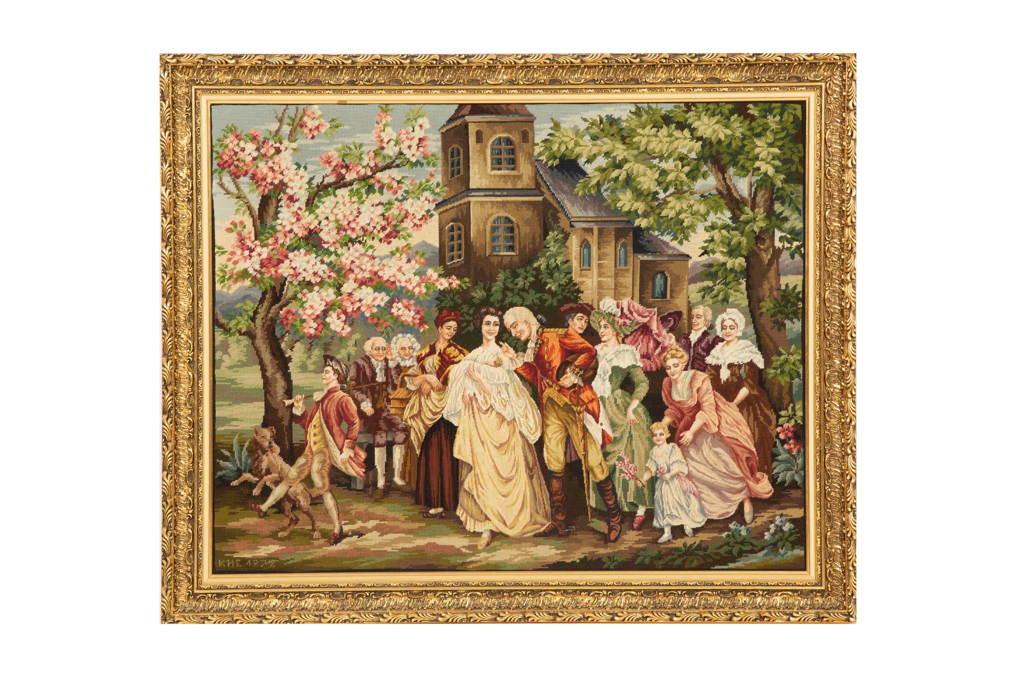 A Needlepoint Tapestry Panel