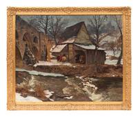 House by River with Horse Barn , 1933