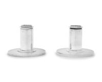 A Pair of Sigvard Bernadotte Designed Georg Jensen Silver Candlesticks