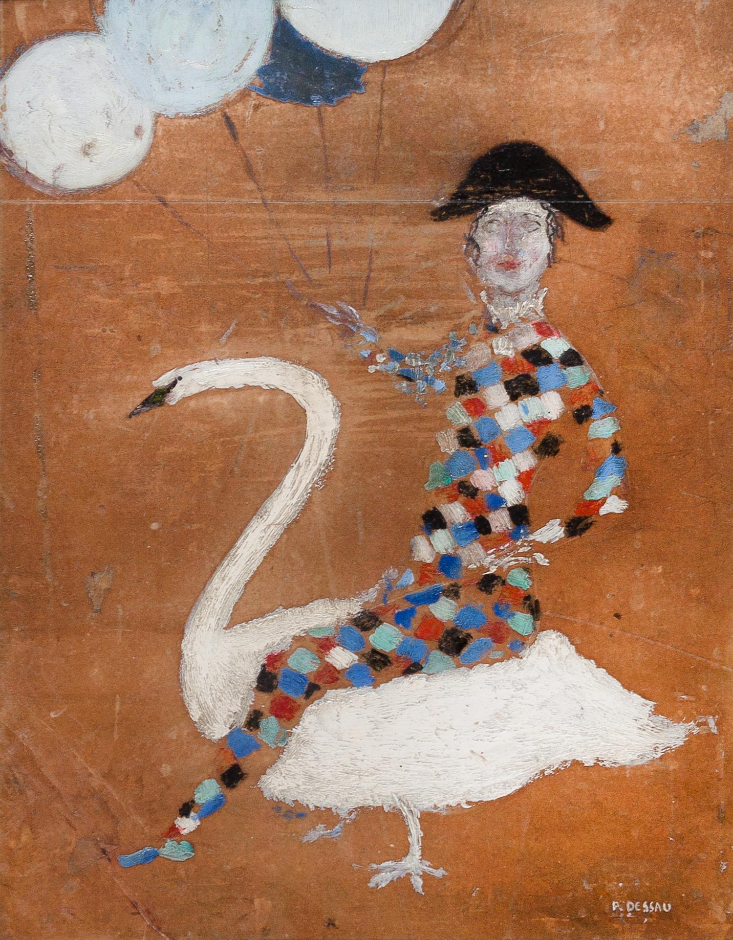 Paul Lucien Dessau, (British, 1909-1999), Court Jester and Swan