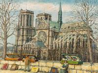 Notre Dame from Left Bank of the River Seine