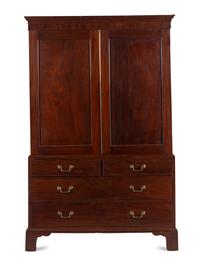 A George III Mahogany Linen Press