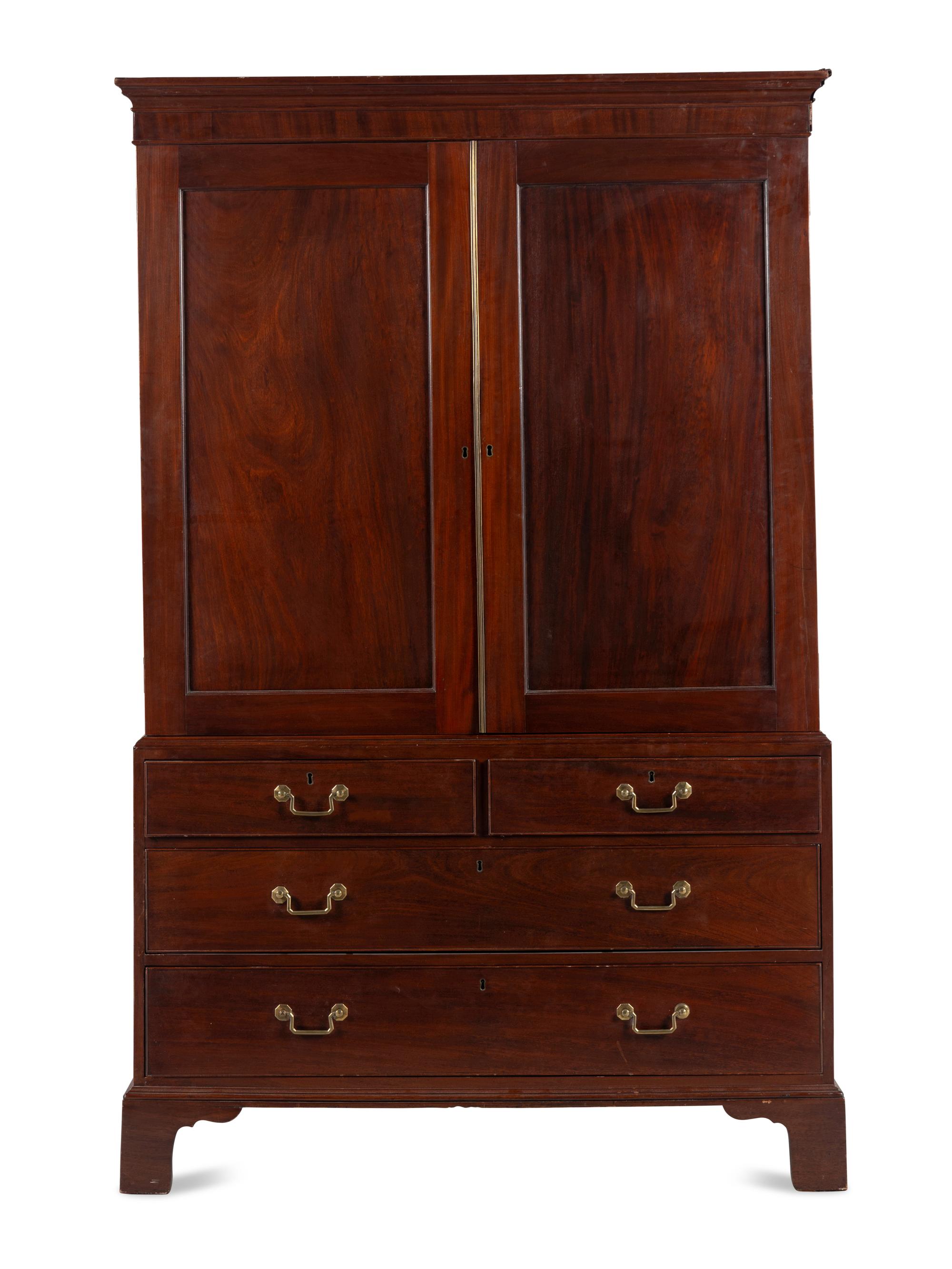 A George III Mahogany Linen Press