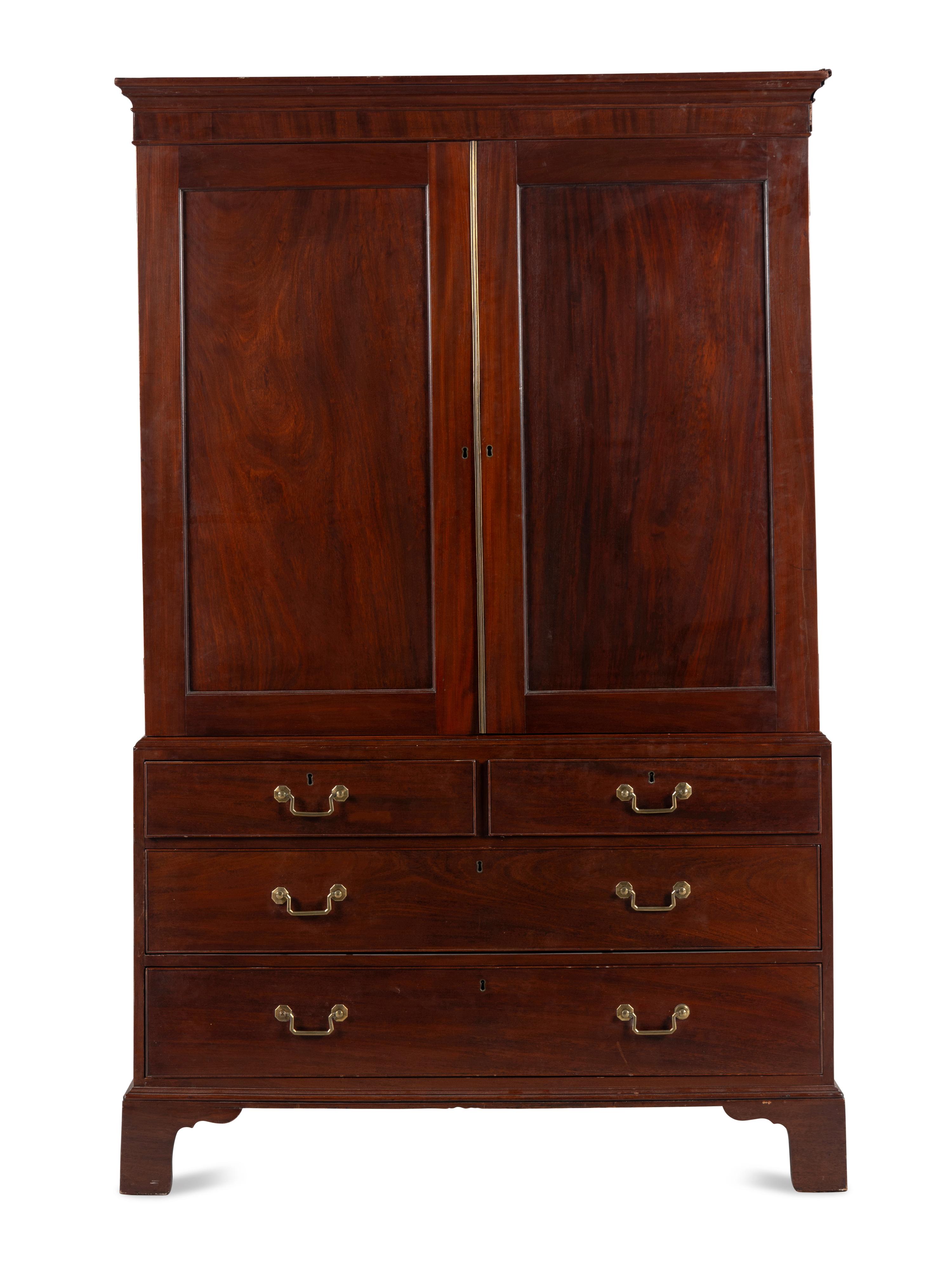 A George III Mahogany Linen Press