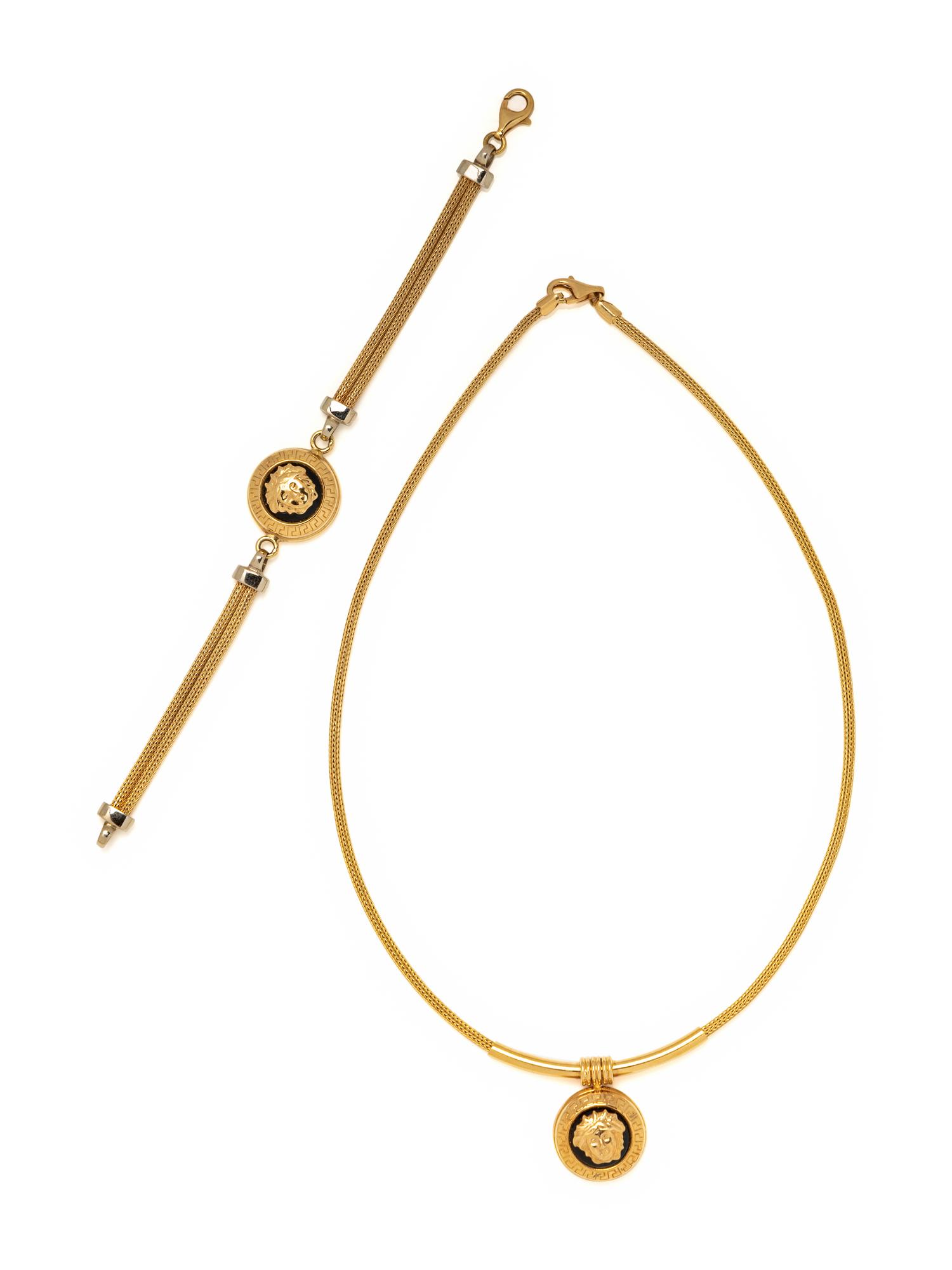 YELLOW GOLD NECKLACE AND BRACELET