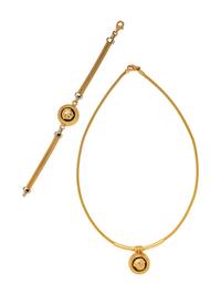 YELLOW GOLD NECKLACE AND BRACELET