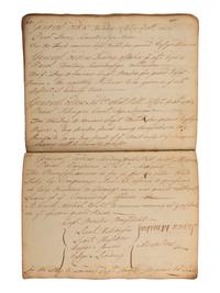 [PONTIAC'S WAR]. Manuscript orderly book chronicling the daily march of Colonel Henry Bouquet's force of British, Pennsylvania and Virginia volunteers. August-November, 1764.