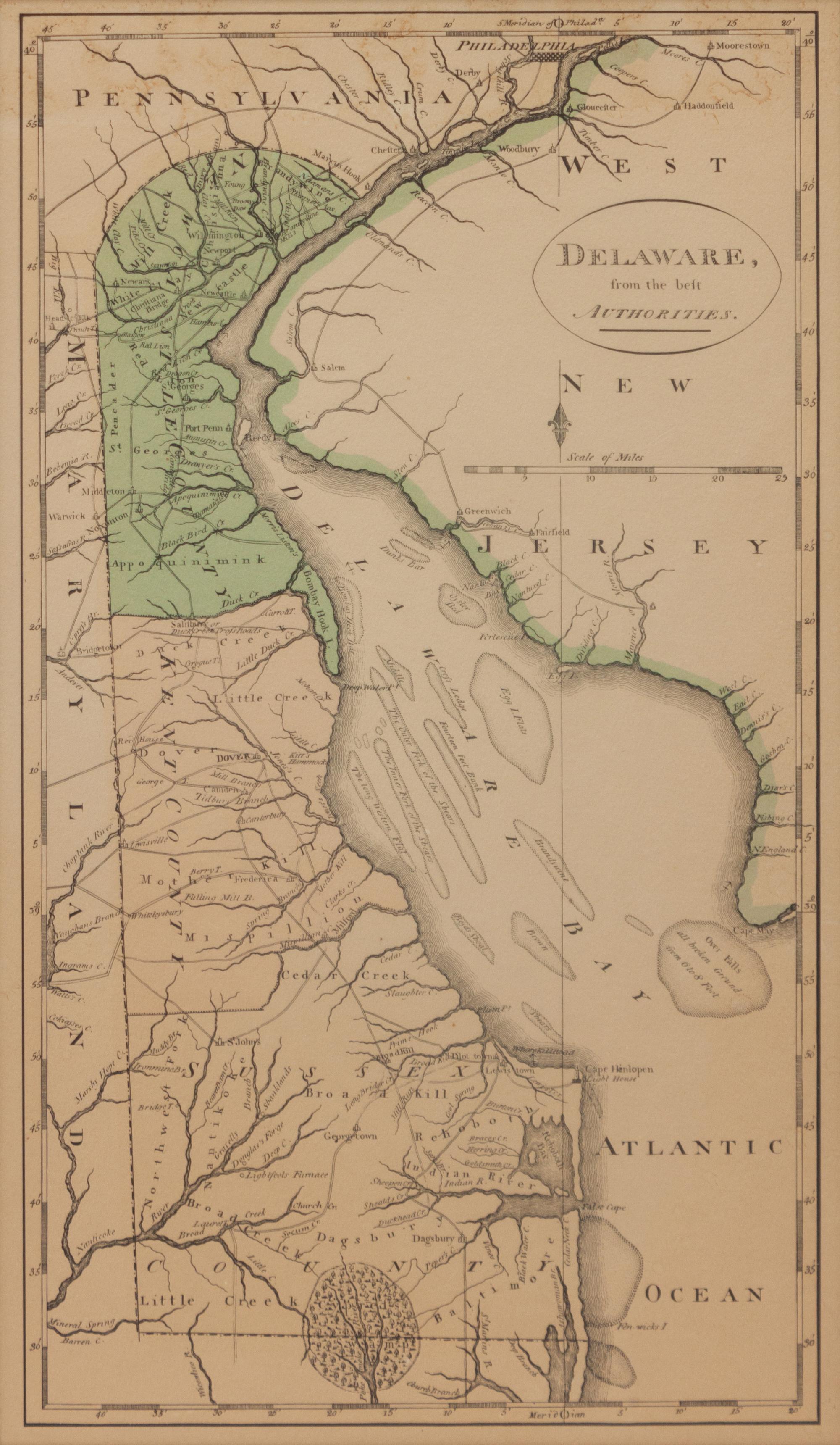 Three Historic Maps: New Map of Europe from The Latest Authorities, 1811, Delaware from the Belt Authorities, 1796, North Carolina published by J.H. Colton & Co.,