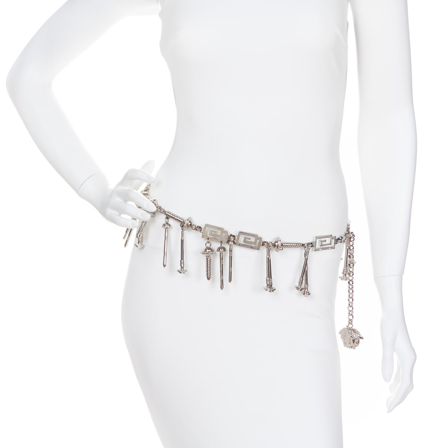 A Gianni Versace Screw and Greco Link Belt,