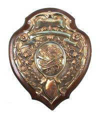 An English Silverplate Presentation Plaque, Height overall 20 1/2 inches.