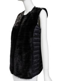 Moncler Sleeveless Puffer Trimmed with Mink