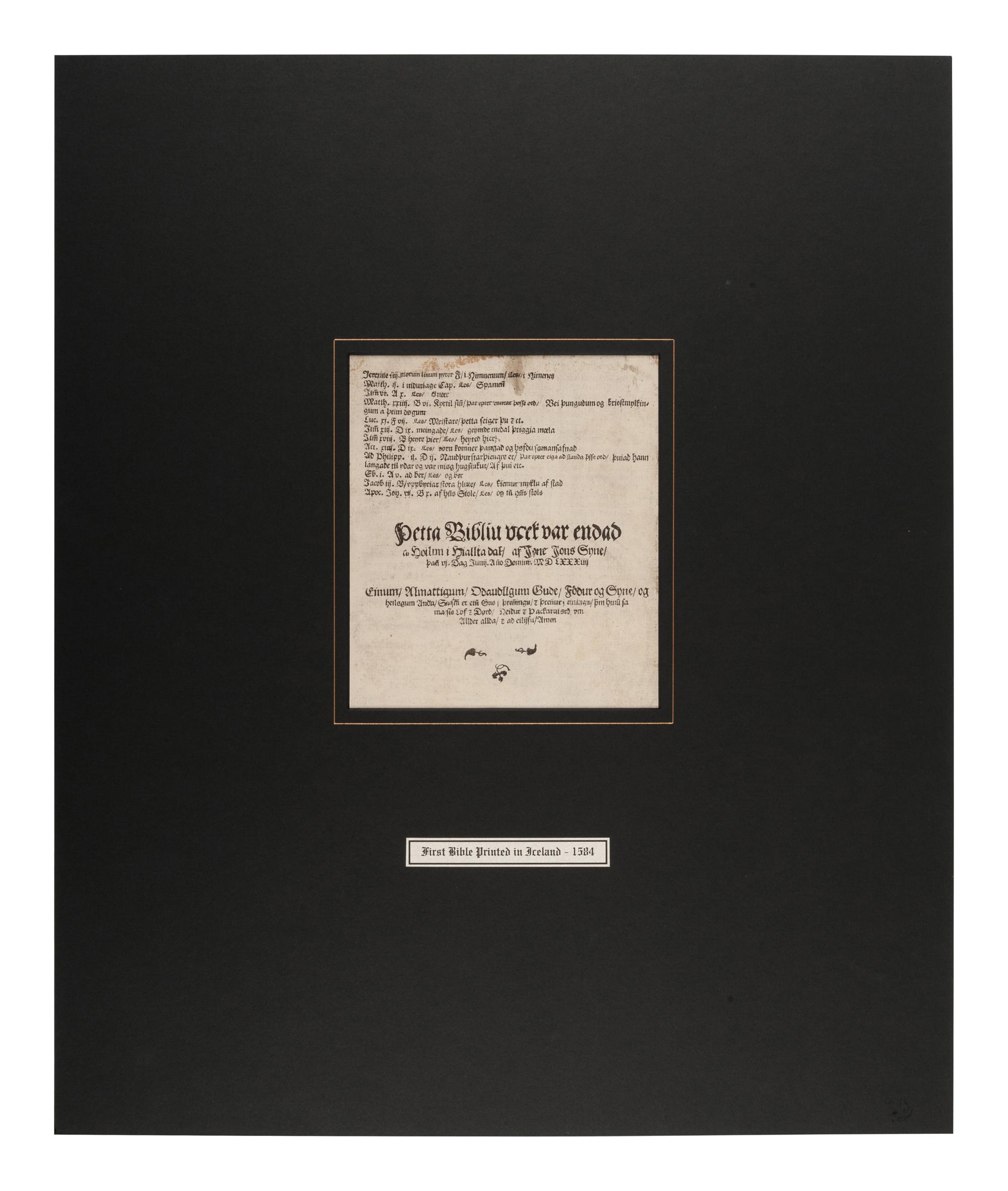 [BIBLE LEAVES - WORLD LANGUAGES]. A group of 5 Bible leaves, comprising: