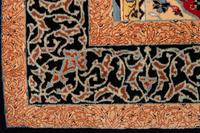 Three Indo-Persian Wool Mats and a Persian Pictorial Wool Mat