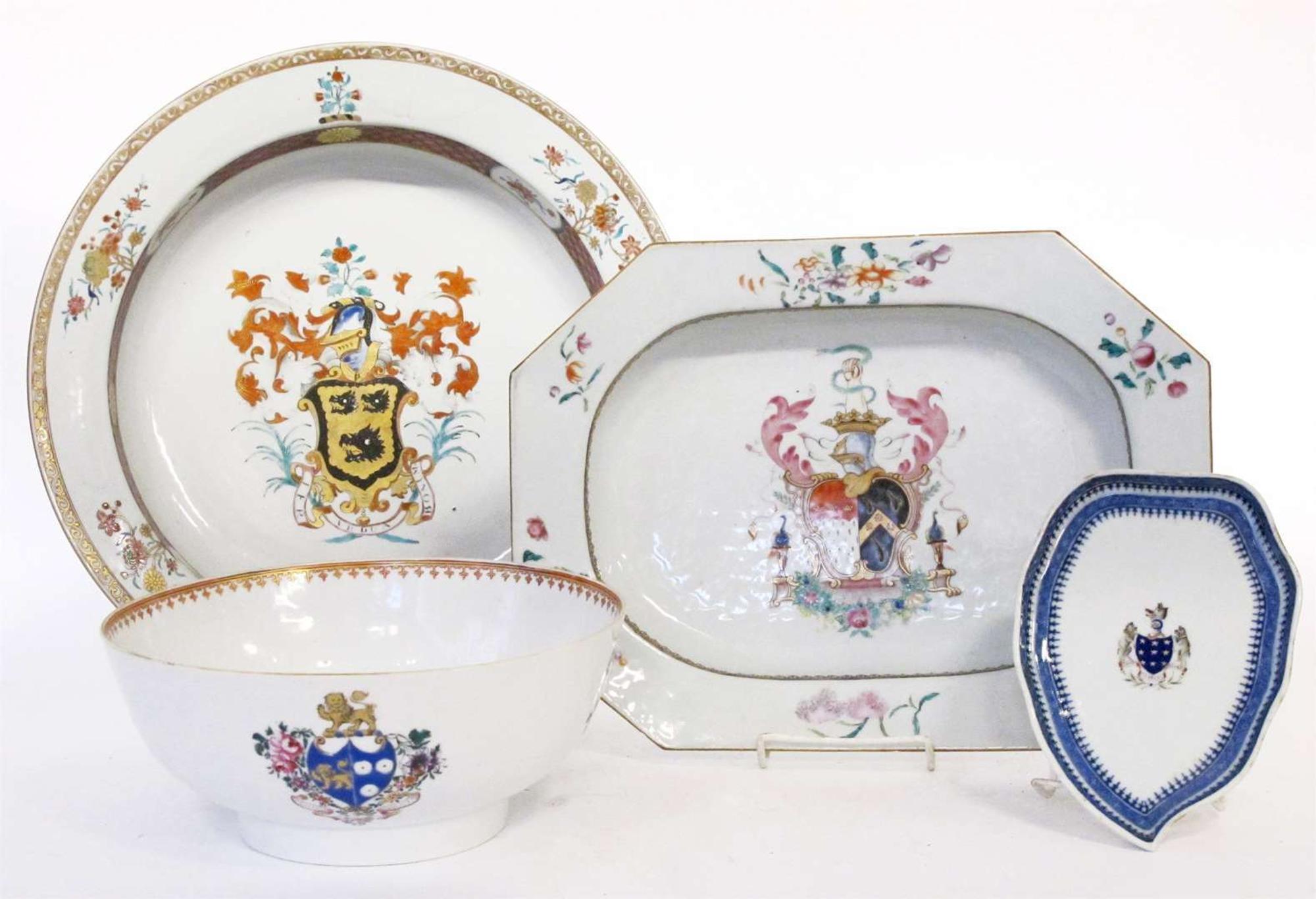 Chinese Export porcelain armorial tablewares late 18th/early 19th century